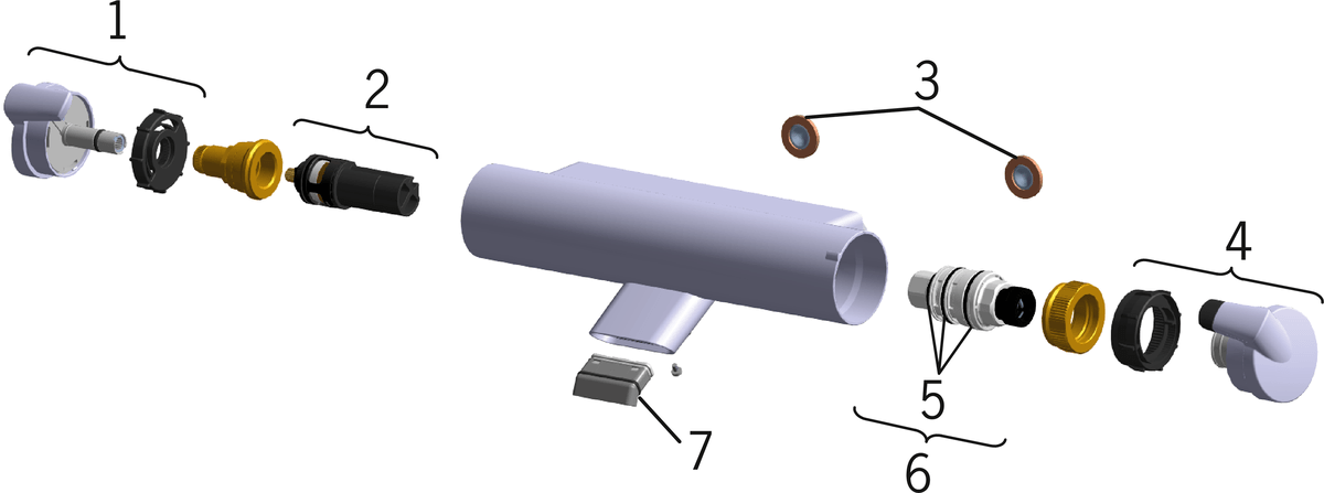 Oras 7140 Cмеситель для ванны и душа 7140 Optima Хром  - Вид №6