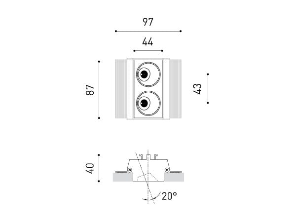Несколько алюминиевых светодиодных утопленных прожекторов Arkoslight Black Foster ARCH-00012799 - Вид №2