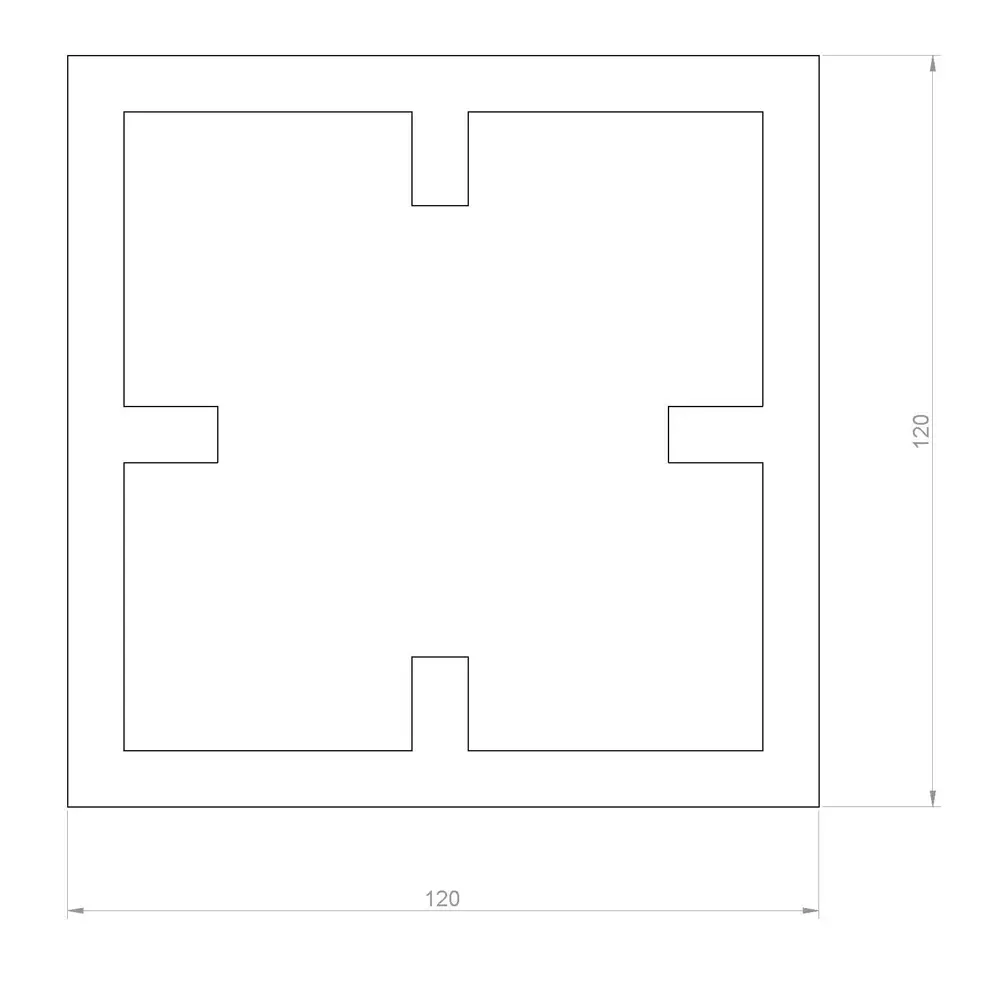 Santreyd: Опорный столб ДПК прямой для ограждений 120x120x3000 мм венге 89357799 STLM-1014997 - Вид №3