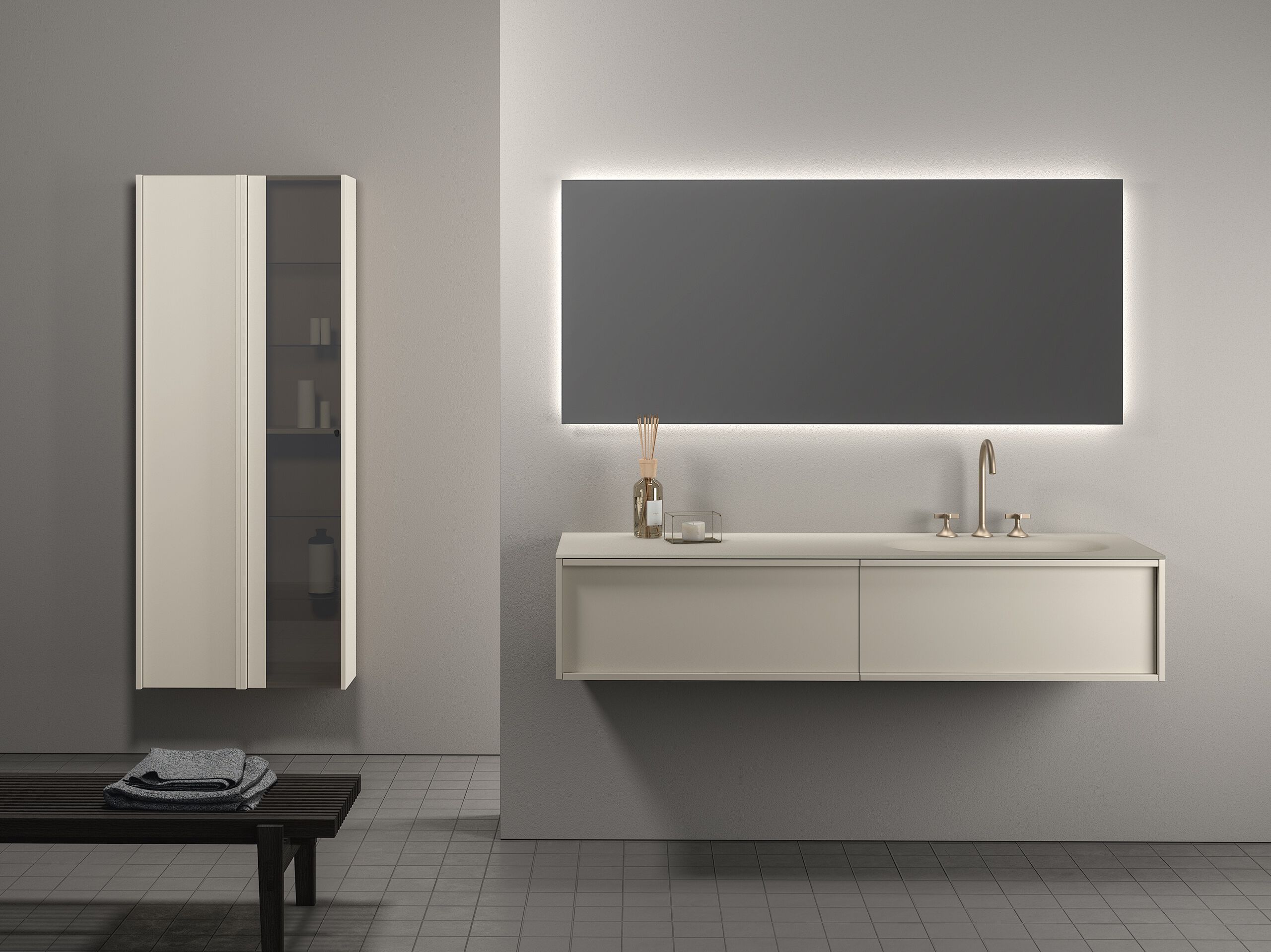 Одноместный туалетный столик с зеркалом STOCCO Loop 51 ARCH-00053369 - Вид №1