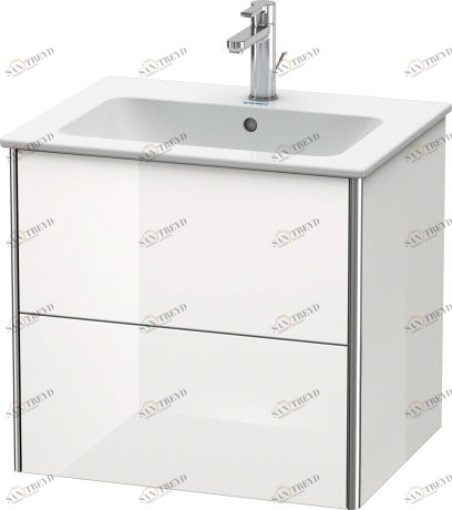 XS417102222 Тумбочка подвесная XSquare #XS4171 610 x 478 мм Белый глянцевый декор Duravit