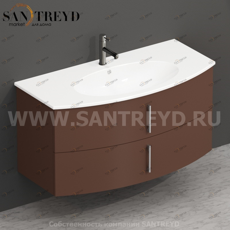 MDMC10Y165 Тумба с двумя ящиками 100 см коричневая Globo 4ALL Италия Ceramica Globo