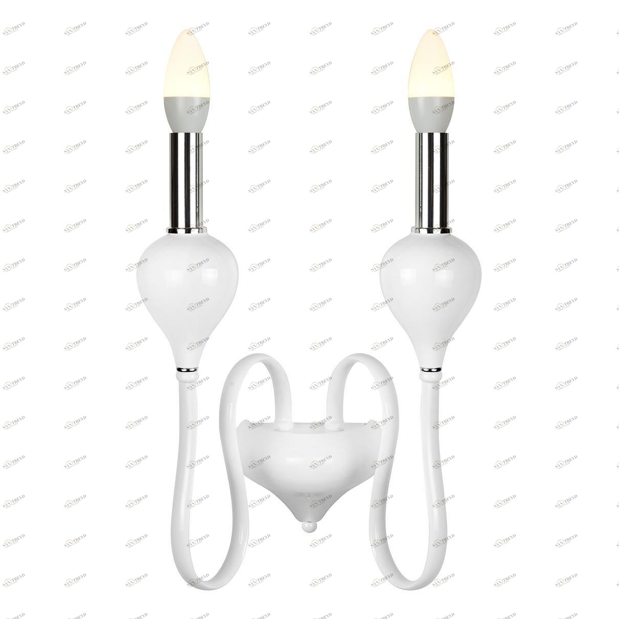 Бра на 2 лампы белое Lady B88003-2 WH ILAMP СВЕЧА 00-3949163 Белый 