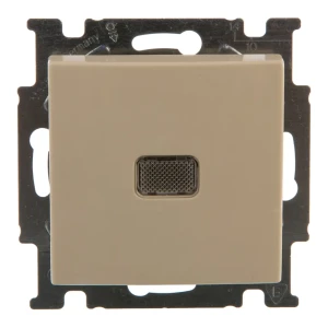 Выключатель встраиваемый ABB Basic 55 1 клавиша с подсветкой, цвет бежевый