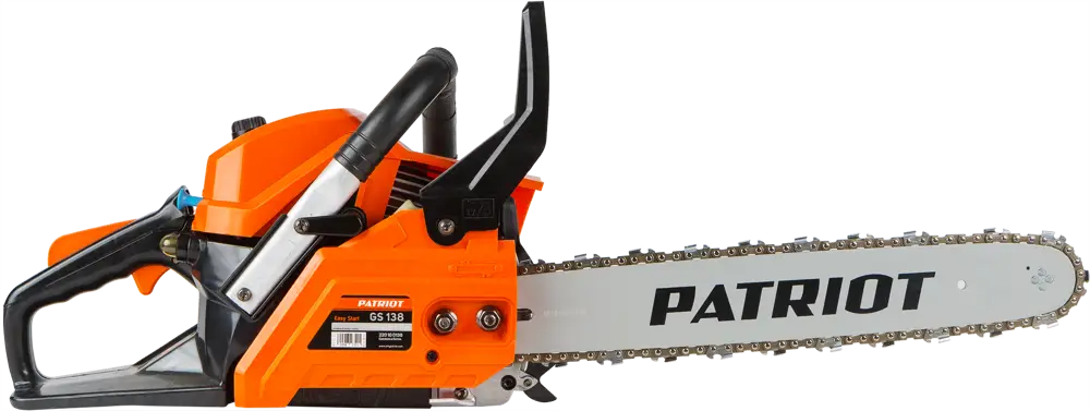 Бензопила PATRIOT GS 138 с системой легкого запуска и антивибрацией 18832307