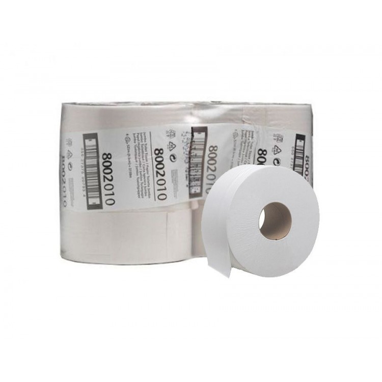 8002 Kimberly Clark Туалетная бумага рулонная Kimberly-Clark Hostess Jumbo 8002 1-слойная 6 рулонов по 525 м 