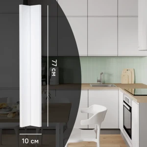 KONSENSA Фальшпанель Токио для кухни 10×77 см белая МДФ 89421059