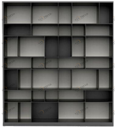 HC28 Cosmo Открытый лакированный деревянный стеллаж Rhythm 55c022