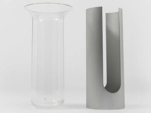 Danese Milano Ваза из алюминия и стекла