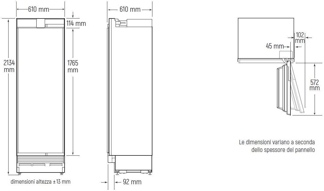Sub-Zero Встраиваемый однодверный холодильник из нержавеющей стали класса а + Designer Icbic-24r  - Вид №1