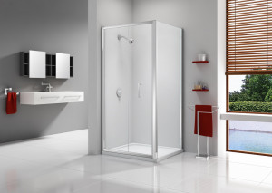 Дверь душевая для установки с боковой панелью A0300D0 Merlyn Ionic Хромированный