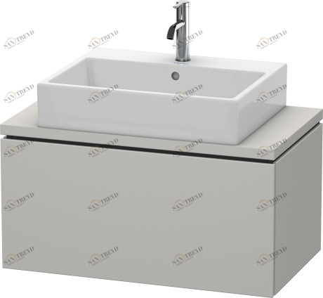 LC580200707 Тумбочка для компактной консоли L-Cube #LC5802 820 x 477 мм Бетонно-серый матовый декор Duravit