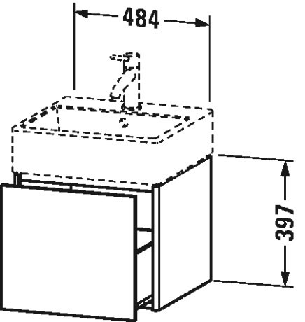 XS409209191 XSquare Тумбочка подвесная Серо-коричневый декор Duravit - Вид №1