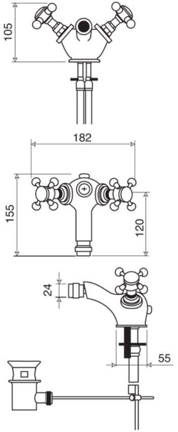 Gentry Home Смеситель для биде из латуни на одно отверстие Mayfair sun-id-1382479 - Вид №4