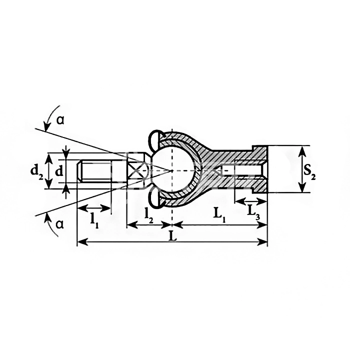 IS2526 Шарнирный наконечник SQZ8CRS ISKRA  - Вид №2