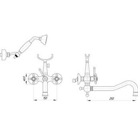 Смеситель MIGLIORE Lady ML.LAD-986.CR для ванны/душа - хром  - Вид №4