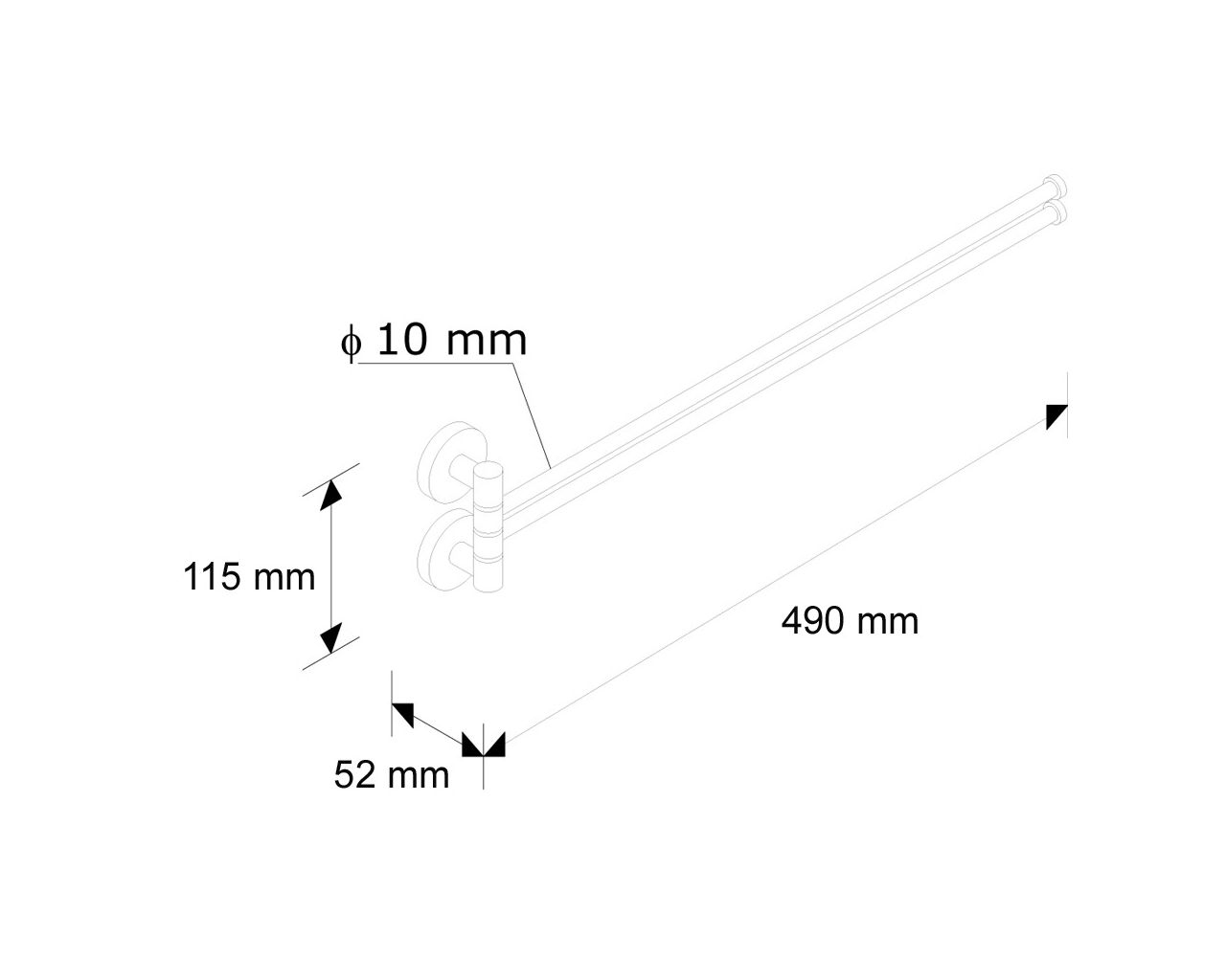 MHW17 Двойная подвижная вешалка L440 Merida  - Вид №1