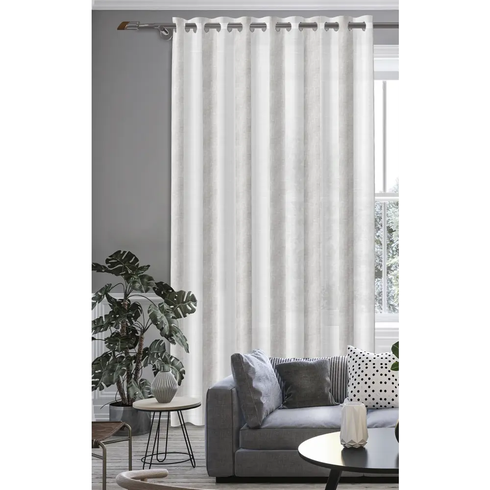 Тюль 1 м/п Полосы батист 300 см цвет серый GARDEN STLM-2197295 - Вид №4