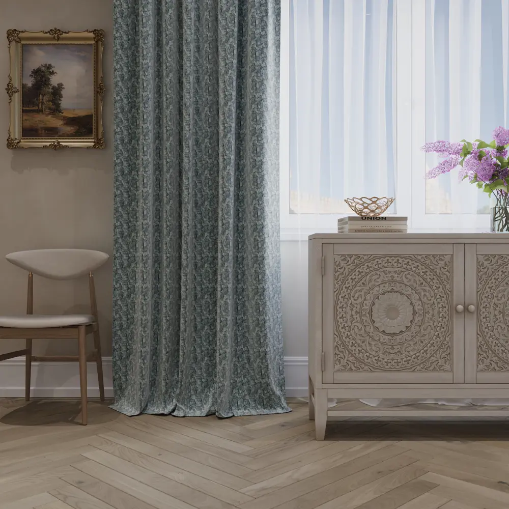 Штора на ленте Denys 200x280 см цвет голубой 84653281 STLM-2029656 MIAMOZA 
