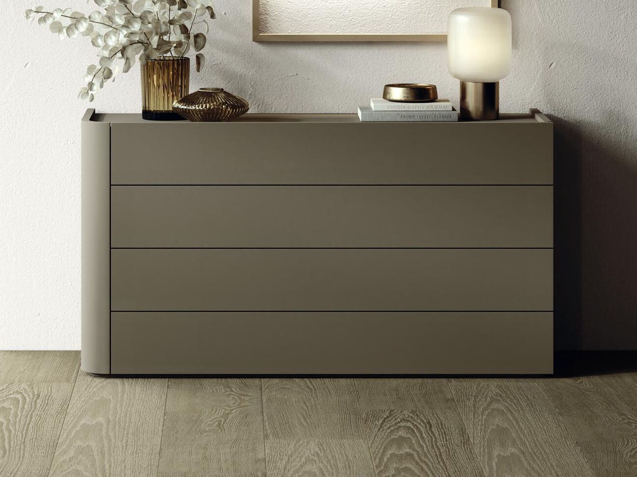 Деревянный и стеклянный комод Guzzini & Fontana Page ARCH-00082736