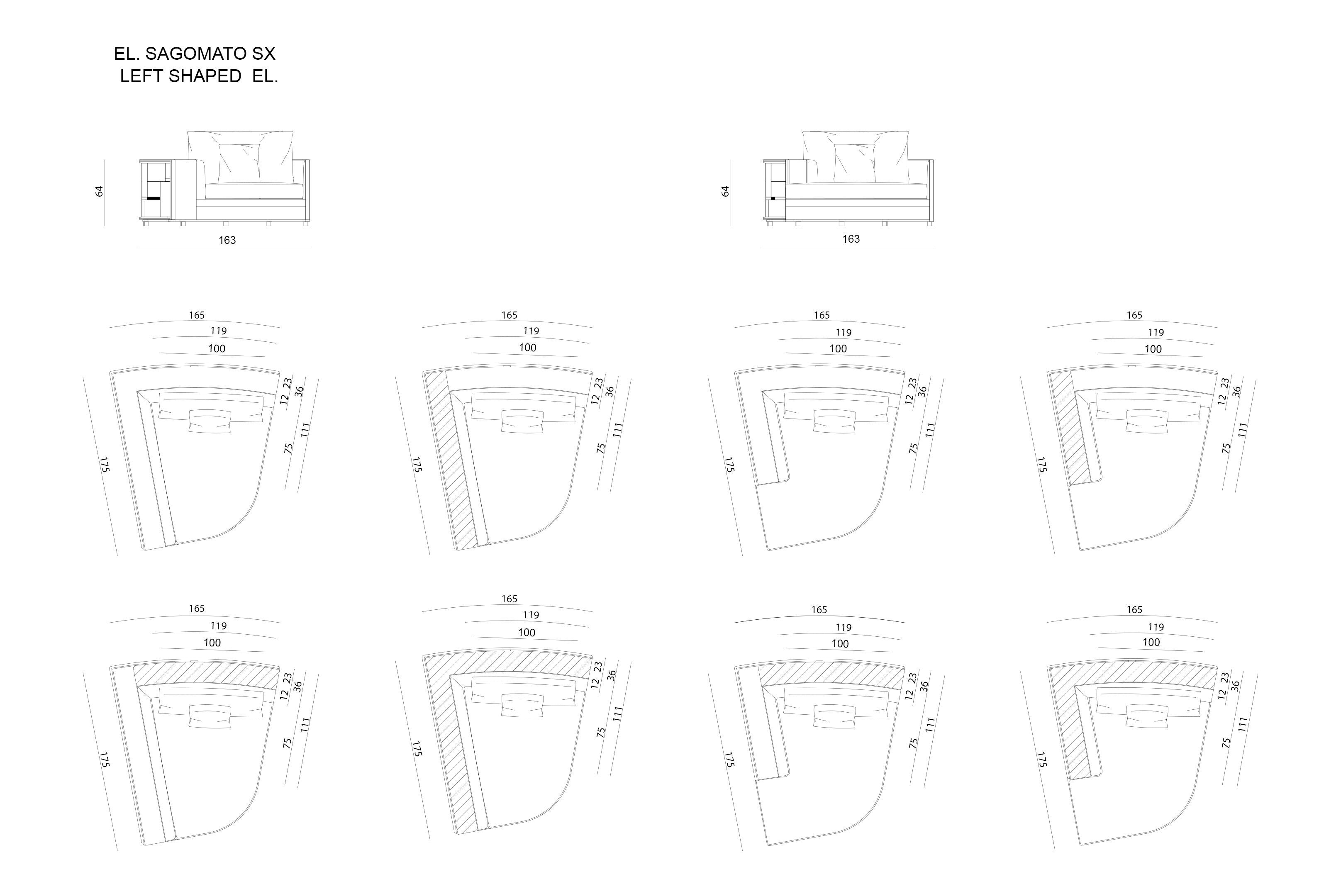 Кожаный модульный изогнутый диван Visionnaire Nomad ARCH-00108311 - Вид №18