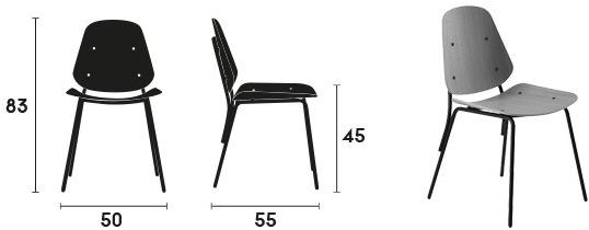Capdell Стул из стали и дерева Col sun-id-1515855 - Вид №3