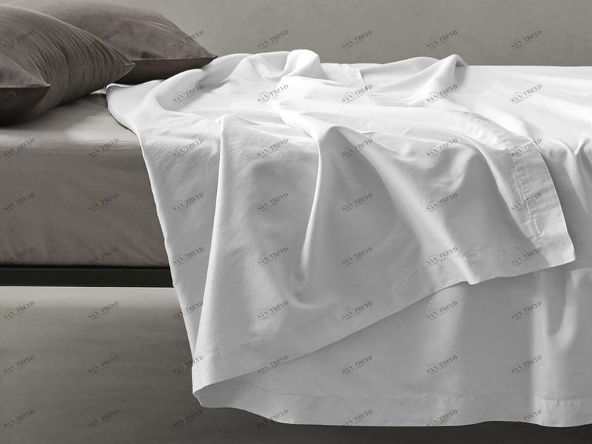 Society Limonta Однотонные хлопковые простыни Peach sun-id-1413412