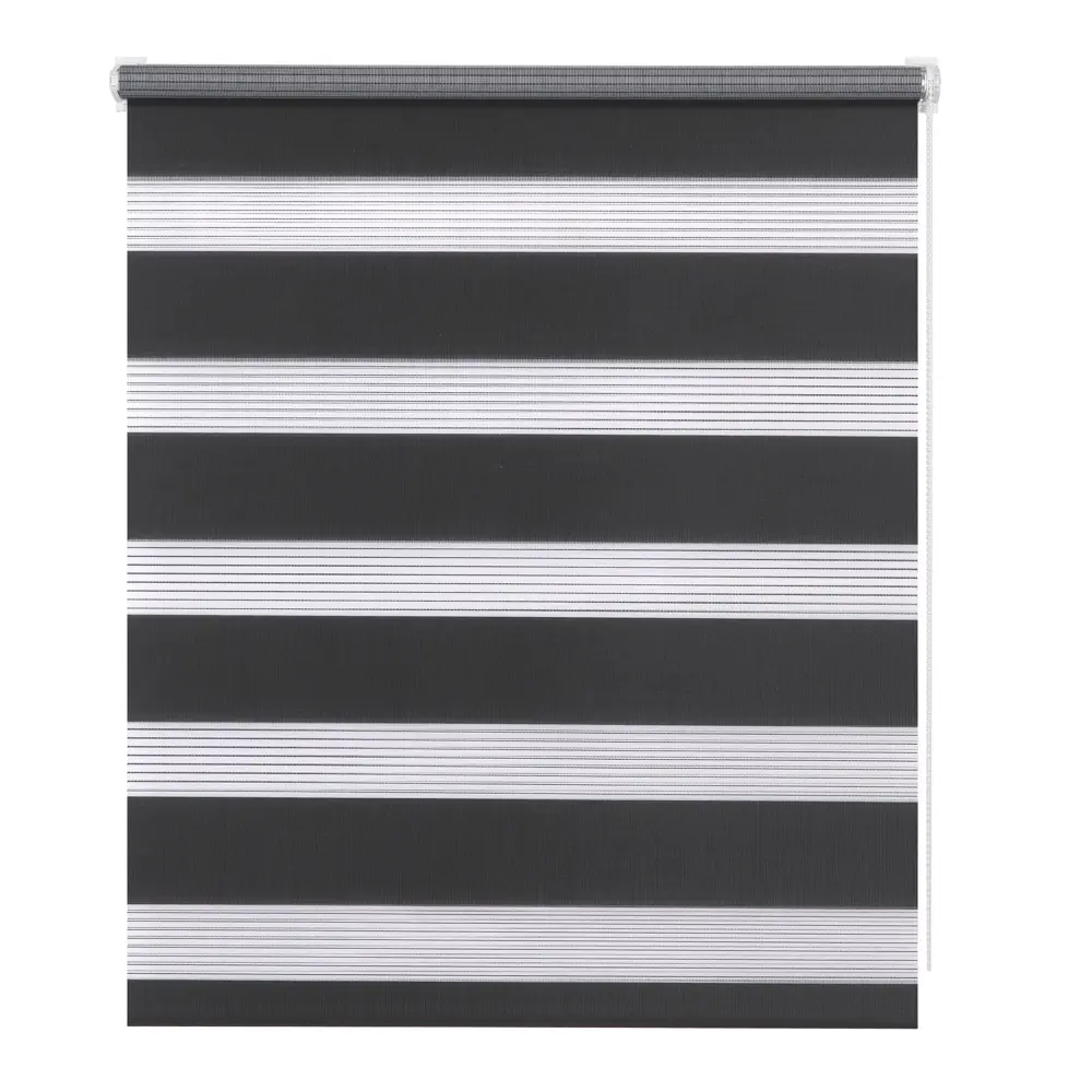 Штора рулонная день-ночь Мелоди 140x190 см графит MIAMOZA STLM-2067050