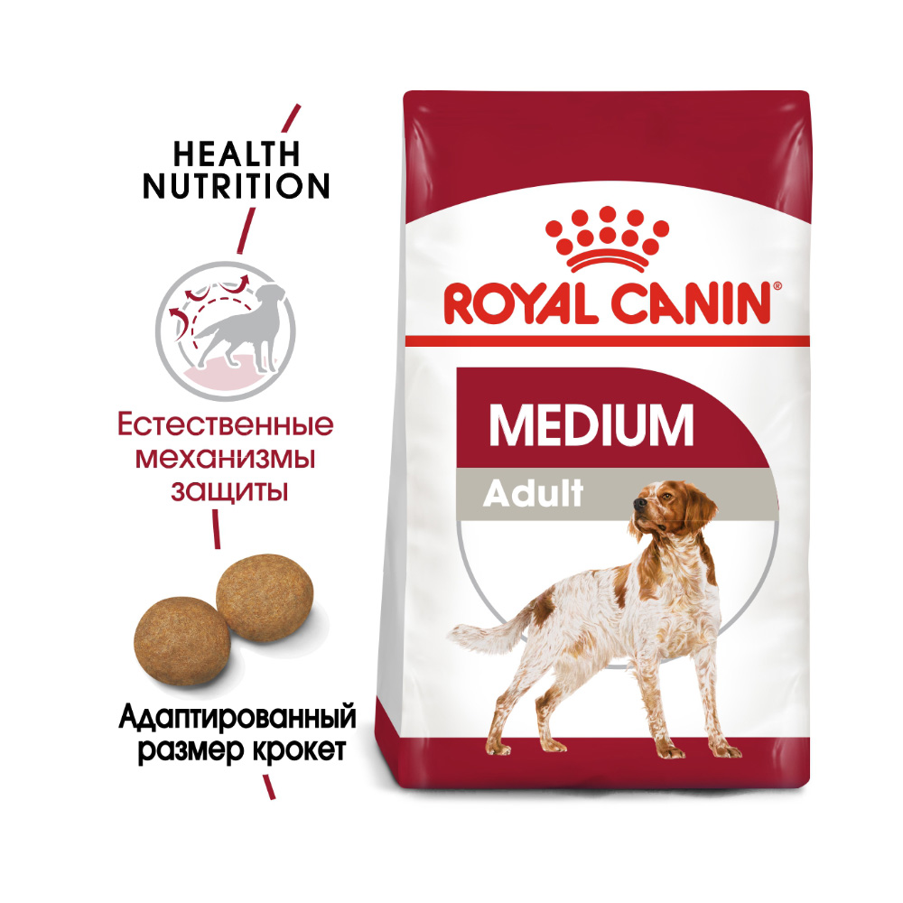 ПР0048387 Корм для собак Size Medium Adult для средних пород сух. 3кг ROYAL CANIN  - Вид №1