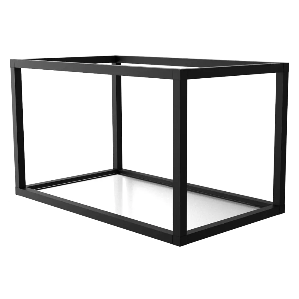 Полка-каркас для кухни 35х35х60 см, алюминий/стекло DELINIA STLM-2097382 - Вид №1