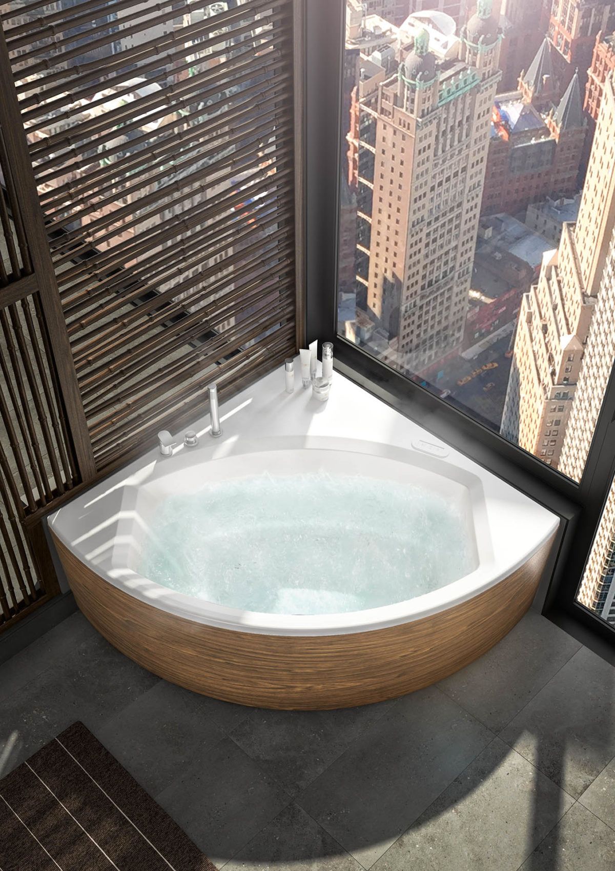 Акриловая угловая ванна с гидромассажем Albatros THEA ARCH-00049991 - Вид №2