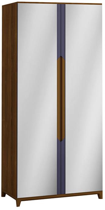 1416 Шкаф двухстворчатый с зеркалами Сканди Сапфир R-HOME 4009262h_Сапфир - Вид №2