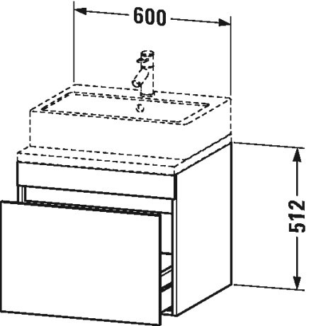 DS531002121 DuraStyle Тумбочка для консоли Орех темный декор Duravit - Вид №1