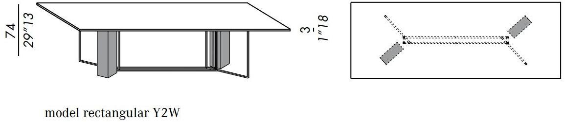 Meridiani Прямоугольный деревянный обеденный стол Edition plinto Y2w - Вид №4