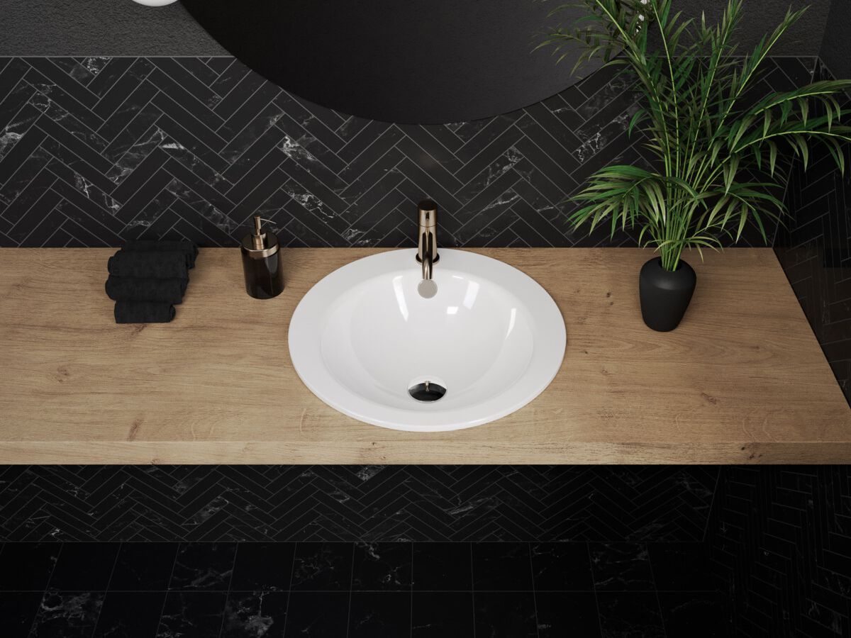 Эмалированная сталь круглый надземный встраиваемый умывальник KALDEWEI Object R ARCH-00031208 - Вид №2