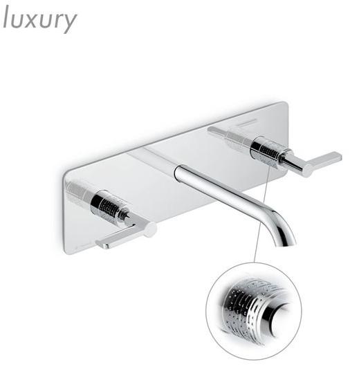 newform Смеситель для умывальника настенный на 3 отверстия с тарелкой Blink chic 71021e - 71021e - Вид №2