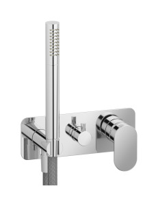 Внешние части встроенного в стену смесителя на 2 потребителя в комплекте с душевым гарнитуром. WE ARE IB sb320cc_23 Chrome Superbox