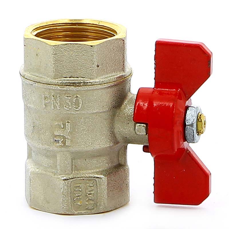 Кран шаровой ВВ MISTRAL бабочка TIEMME 3/4" 2360003 - Вид №1