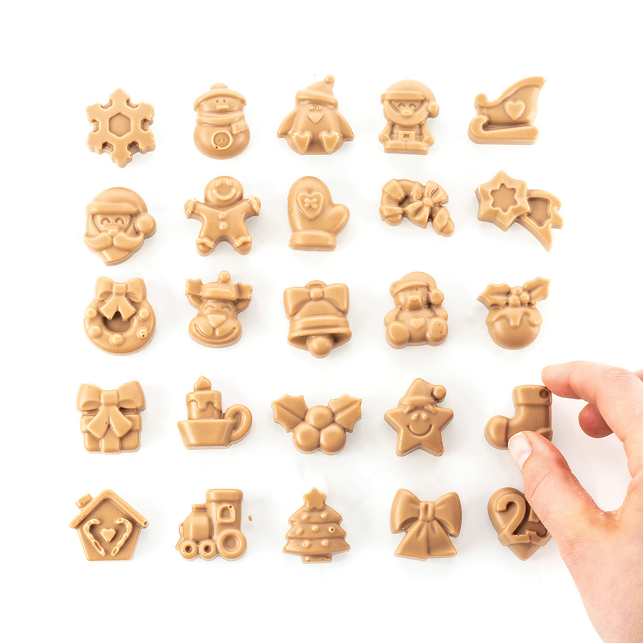 25.741.63.0060 Форма для приготовления конфет xmas countdown, 39 х 23 х 3,5 см, силиконовая Silikomart  - Вид №1