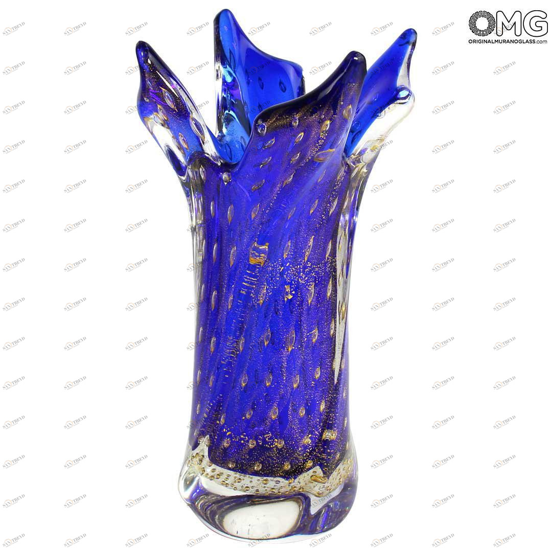 4826 ORIGINALMURANOGLASS Ваза Провенца - соммерсо - муранское стекло OMG 13 см 