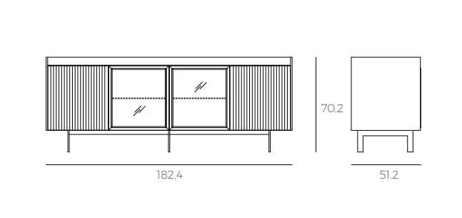 Шкаф из дерева и стекла с распашными дверями Guzzini & Fontana QUEEN ARCH-00098146 - Вид №4