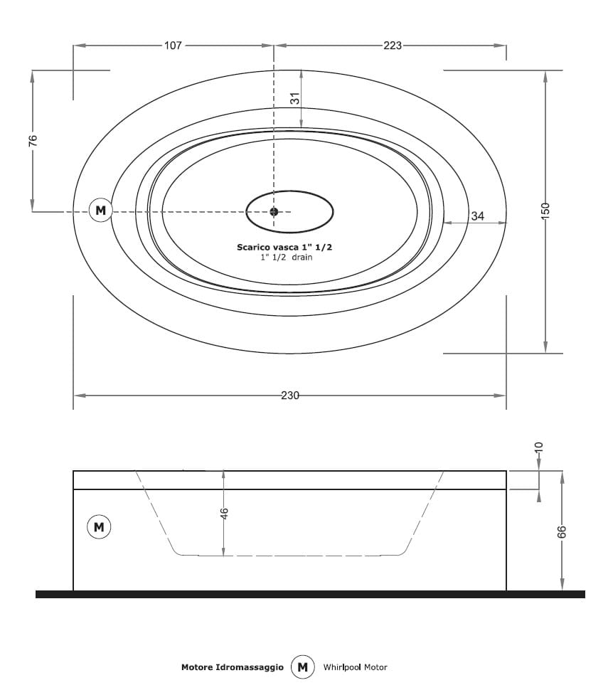 Утопленный мини-бассейн с овальным пейзажем Gruppo Treesse Минипискина - Призрак ARCH-00056003 - Вид №2