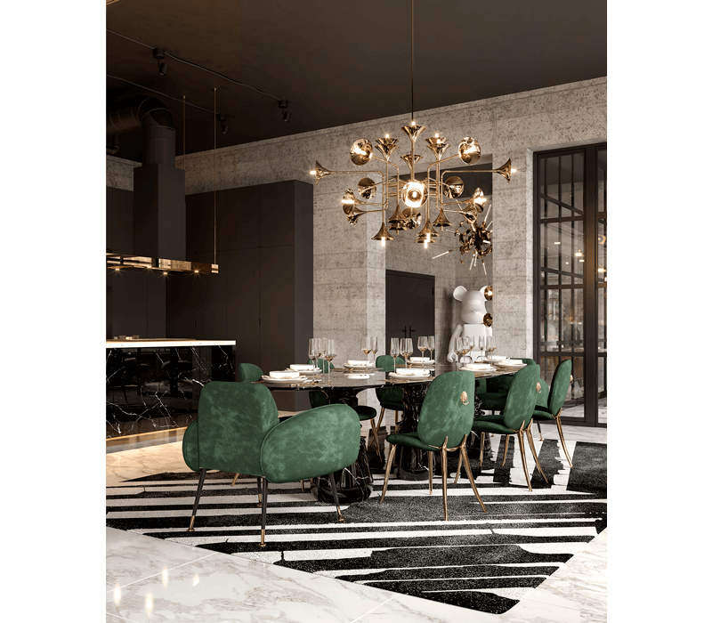 0-127 Обеденный стол Pietra oval xl nero marquina  Boca Do Lobo  - Вид №15