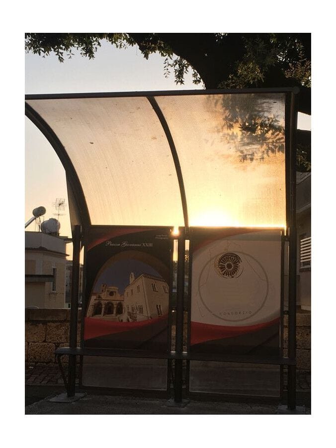 Стальной и поликарбонатный навес для велосипедов EUROCOMITALIA современная мебель ARCH-00055960 - Вид №1