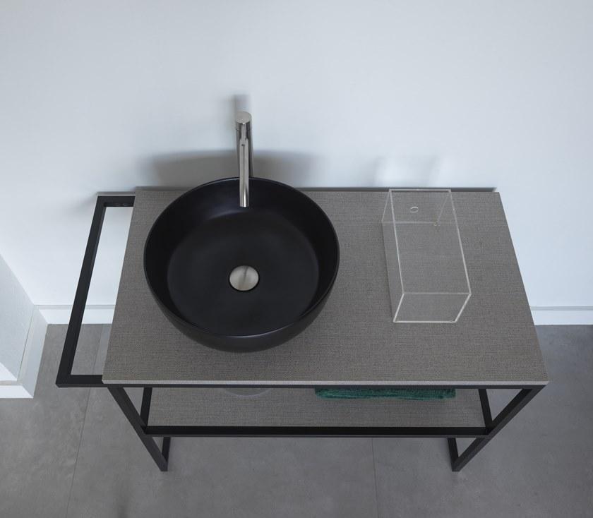 Scarabeo Ceramiche Тумба под умывальник с вешалкой для полотенец Frame 2.0 sun-id-1412637 - Вид №7