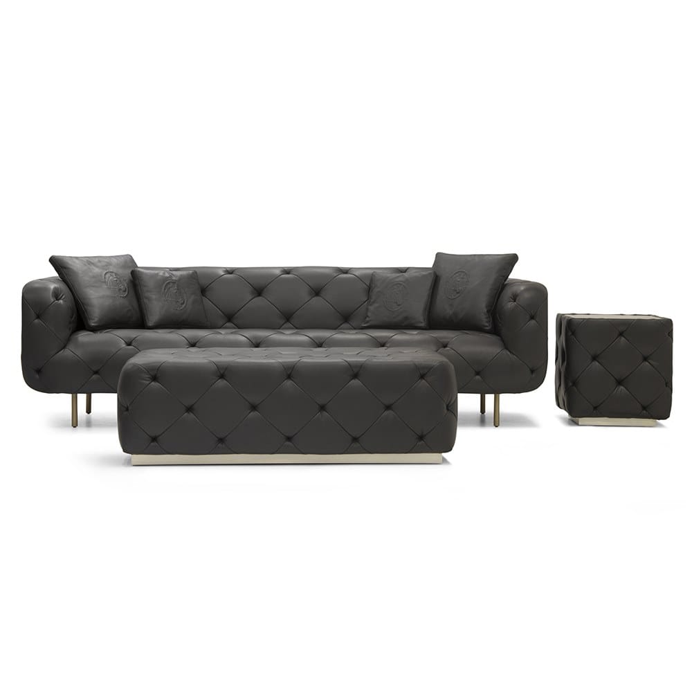 Квадратный кожаный пуф с Капитоном Formitalia Overseas ARCH-00094432 - Вид №1