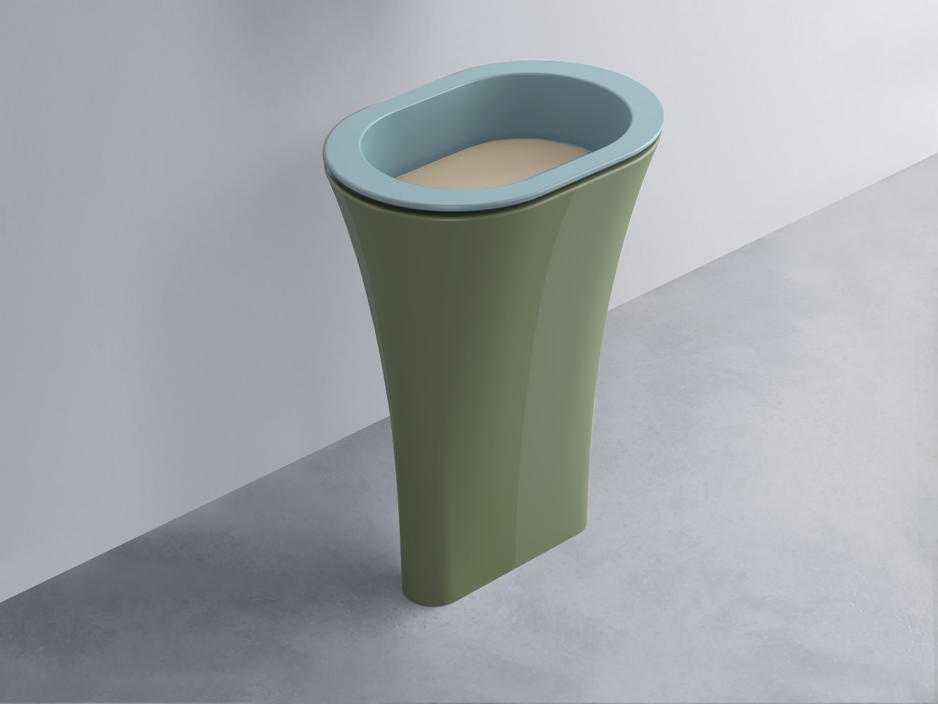 AMLA65-PL+AMPILO-AV+AMCOLO-AG Раковина Amedeo Ovale отдельностоящая cielo Enjoy + Amedeo Ceramica Cielo