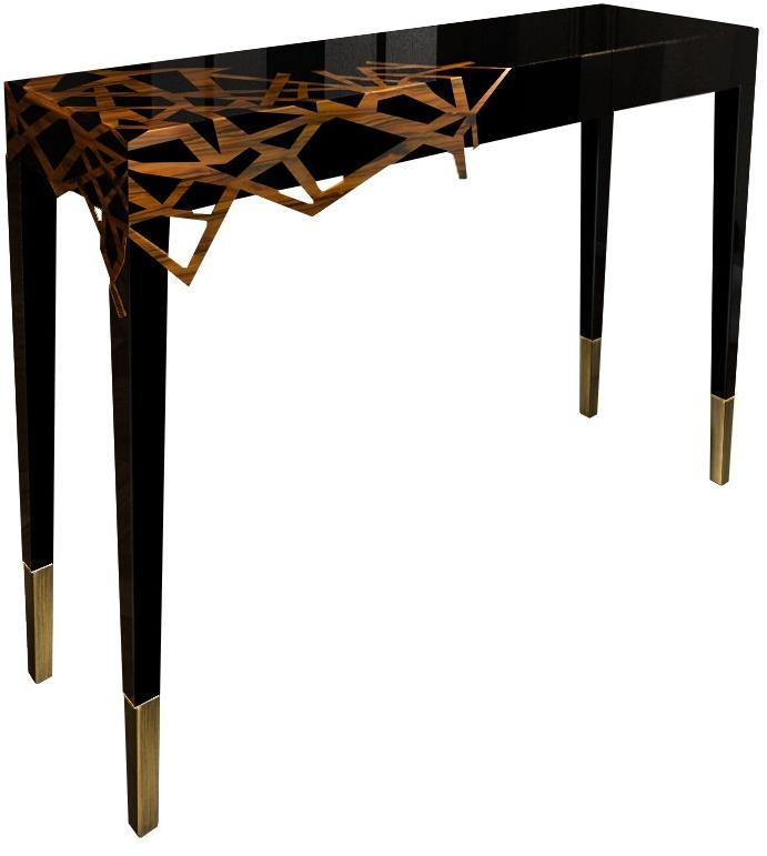 Malabar Лакированная прямоугольная деревянная консоль с ящиками Dynasty sun-id-1448797 - Вид №1