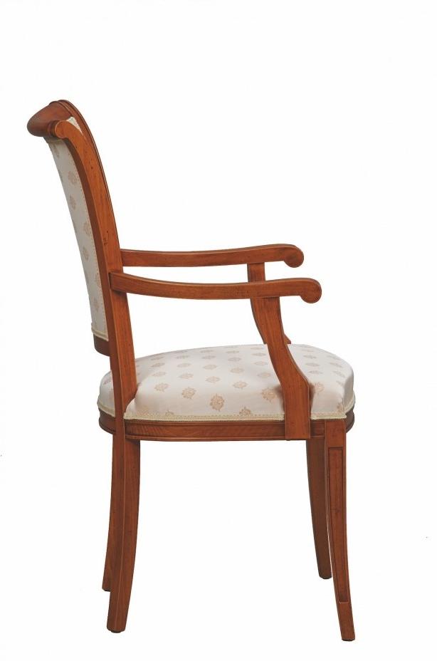 SELVA Стул из бука и ткани с подлокотниками Bellagio 1686 - Вид №2