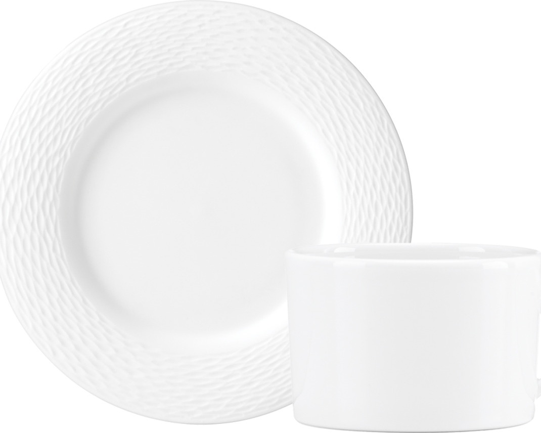 10657871 Lenox Чашка чайная с блюдцем Lenox "Текстура" 180мл Фарфор костяной 